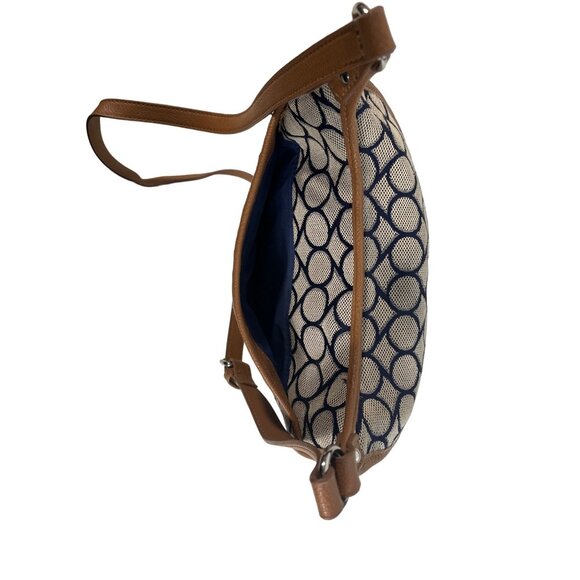 Nine West Women's Crossbody Blue and Tan Meduim Shoulder Bag - Picture 5 of 14